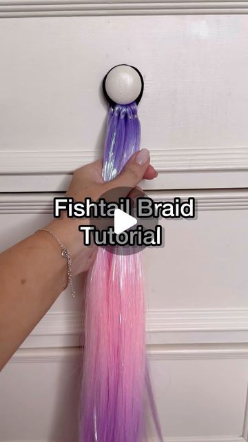 Nancy Amery on Instagram: "Learn to fishtail braid with me 🧜‍♀️   Hope this helps   #hairtutorial #braidingtutorial #mermaidhair #fishtail #fishtailbraid #fishtailplait #howtobraid #girlshairstyles" How To Do Fishtail Braids, Cute Crazy Hairstyles, Fish Braids Tutorial, Mermaid Hair Styling, Fish Tail Braid On Wig, How To Fish Tail Braid, How To Do Fishtail Braid, How To Fishtail Braid Your Own Hair, Fishtail Braid Pigtails