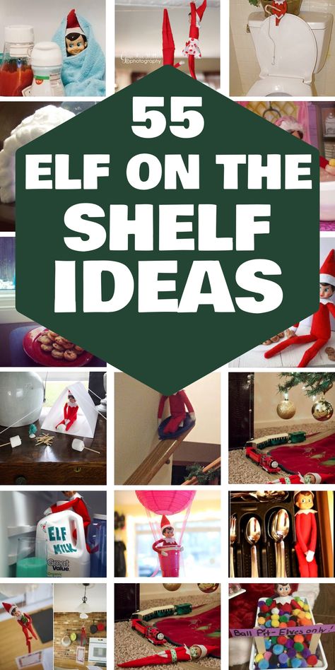 55 Elf on the Shelf ideas including various creative scenes and setups involving elf dolls. Elf On The Shelf Mischief, Simple Elf On The Shelf, Traditional Poses, Elf Stuff, Shelf Arrangement, Awesome Elf On The Shelf Ideas, Printable Box, Unique Christmas Decorations, Decor 2024