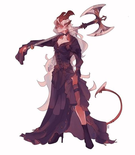 Tiefling Costume, Tiefling Wizard, Tiefling Barbarian, Dnd Barbarian, Barbarian Dnd, Dungeons And Dragons Characters, Dnd Art, Arte Fantasy, Fantasy Inspiration