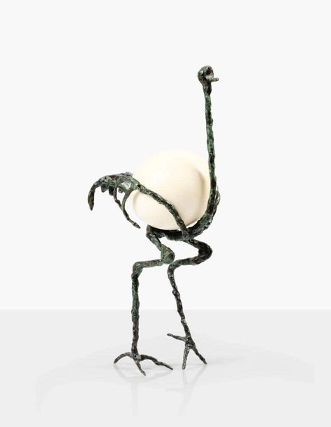 For Sale on 1stDibs - Diego Giacometti "L'Autruche", Bronze by Diego Giacometti. Offered by HAMPTON BAY AUCTIONEERS. Egg Stamp, Hampton Bay, Installation Art, The Hamptons, Sculpture, Paris, For Sale, Design, Art