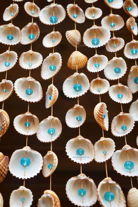 Handmade Shell For Summer Beach, Shell Mobile Diy, Shell Window Hanging, Seashell Wind Chime, Circular Macrame Wind Chime Seashell, She’ll Wind Chimes, Seashell Wind Chimes, Sea Glass Diy, Shell Wind Chimes