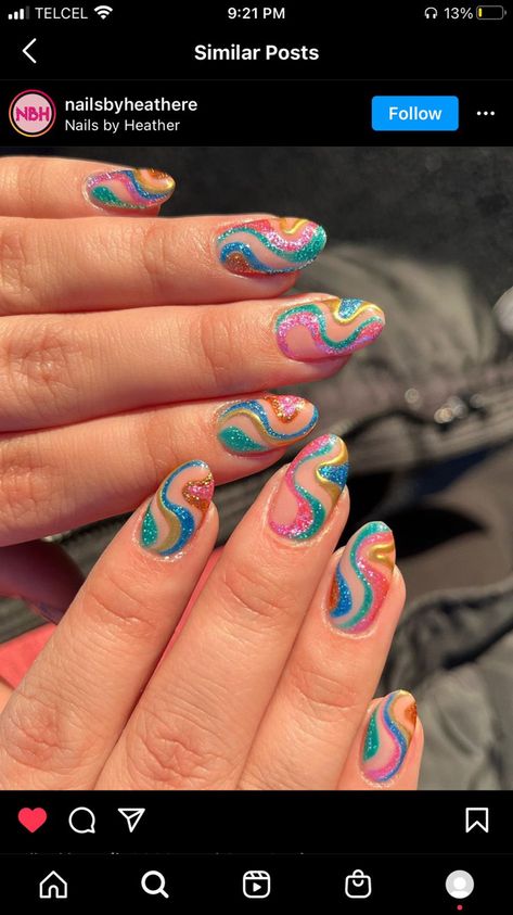 Girls Summer Nails, Nails Almond Short, Summer Nails Art Designs, Brown Nail Designs, Summer Nails Art, Press On Nails Almond, Summer Nails 2023, Almond Acrylic Nails, Cute Gel Nails