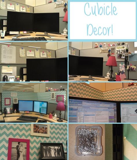 I may have to do this at work lol. Cubicle Decor: Before and After Cubical Ideas, Diy Cubicle, Cute Cubicle, Cubicle Organization, Work Office Ideas, Cube Decor, Cubicle Office, Office Cube, Cubicle Design