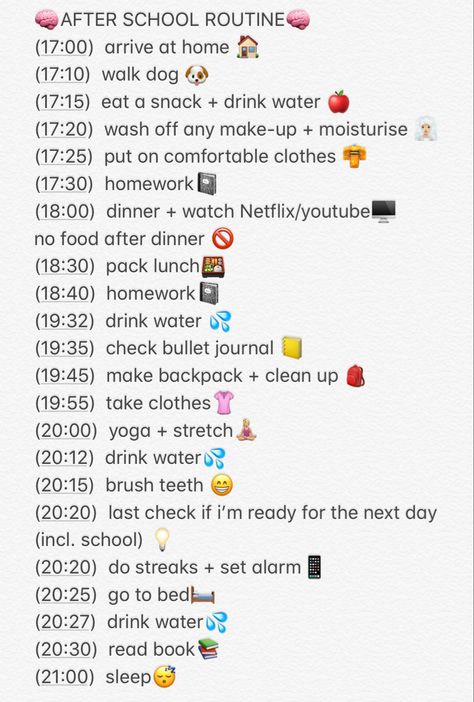 To Do List Ideas For School, To Do List Ideas School, Evening Routine After School, Evening School Routine, To Do List After School, Productive Things To Do After School, Detailed Morning Routine, Homework List Aesthetic, School Evening Routine