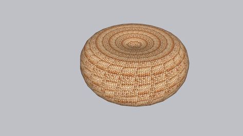 Round Straw Rattan Pouf Ottoman 40cm - - 3D Warehouse Rattan Pouf, Lounge Bar, Sketchup Model, Pouf Ottoman, 3d Warehouse, Ottoman, Straw, Lounge, Models