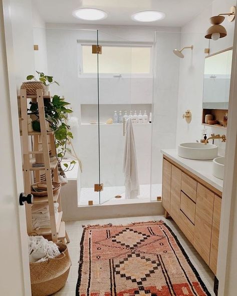 Apartemen Studio, Bad Inspiration, 아파트 인테리어, Boho Bathroom, Couple Bedroom, Bathroom Inspo, Bathroom Reno, 인테리어 디자인, Bathroom Inspiration