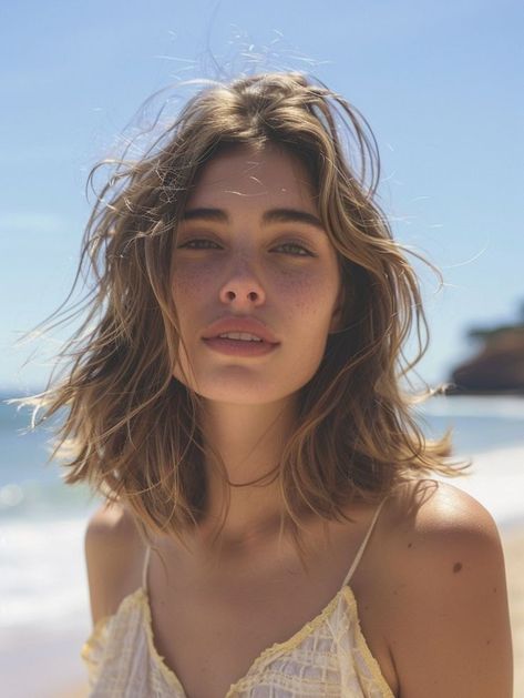 15 Beach Hairstyles That Are Perfect for Summer | Aesthetic Beach Hair Styles Beach Hair Styles, Beach Hair Color, Sea Salt Spray For Hair, Beach Blonde Hair, Easy Beach Hairstyles, Hairstyles For Summer, Beach Braids, Summer Aesthetic Beach, Medium To Long Hair