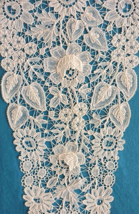 Antique Brussels Duchesse Lace Dress Front and Cuffs Irish Lace Crochet, Cream Colour, Antique Paper, Needle Lace, Antique Textiles, Quality Work, Bobbin Lace, Antique Lace, Irish Crochet