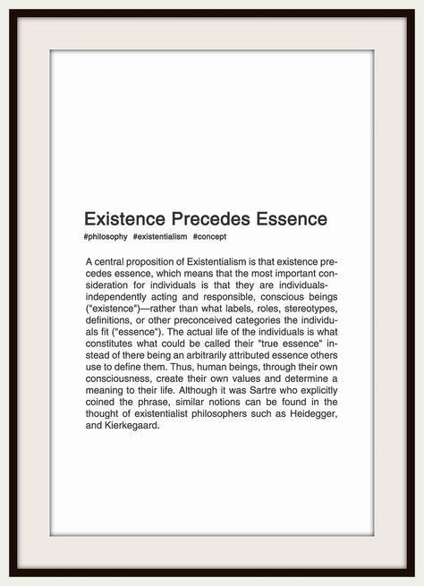 #typography #philosophy #typographyposter Existence Precedes Essence, Quotes Famous Authors, Theory Of Life, Philosophy Theories, Critical Theory, Quotes Famous, Philosophy Books, Philosophical Quotes, Famous Authors