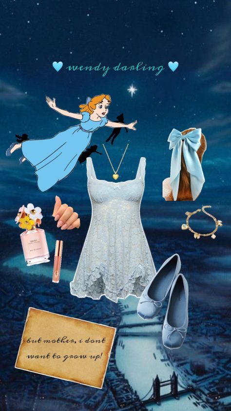 Wendy And Peter Pan Costume Couple, Peter Pan And Wendy Halloween Costume, Wendy Costume Peter Pan, Peter Pan Group Costume, Peter Pan And Wendy Costume, Wendy Peter Pan Costume, Wendy Darling Costume, Wendy And Peter Pan, Wendy From Peter Pan