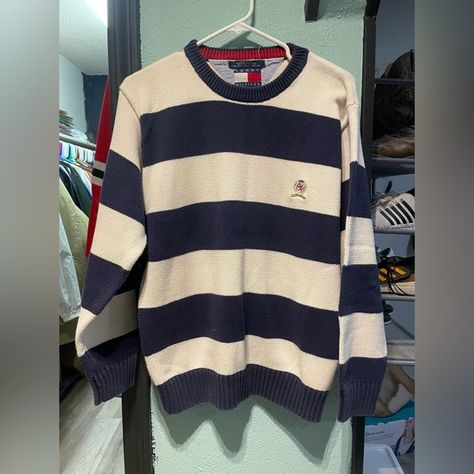 Tommy Hilfiger sweater 90 Actress, Tommy Hilfiger Sweater, Vintage Tommy Hilfiger, Hailey Bieber, Knitted Jumper, Sweater Shop, Tommy Hilfiger, The Social, Jumper