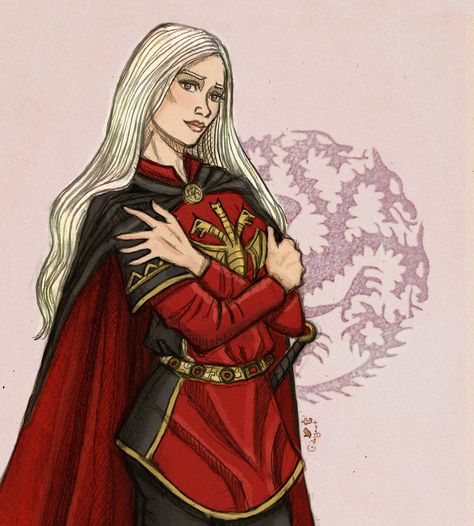 Aemma Targaryen, Middle Ages Clothing, 18th Century Landscape, Rhaenys Targaryen, Game Of Thrones Artwork, Fire And Blood, Got Dragons, Targaryen Art, George Rr Martin