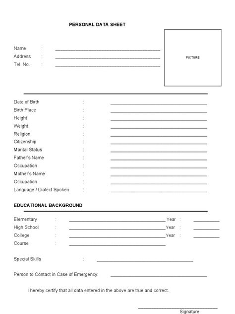 Personal Data Sheet Form, Cv Form Myanmar, Resume Tamplet, Bio Data Template, Bio Data Format For Job, Personal Data Sheet, Bio Data Form, Cv Format For Job, Resume Form