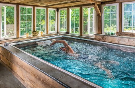 Small Indoor Pool, Endless Pools, Exercise Pool, Swimming Pool Pictures, Indoor Hot Tub, Pool Cost, Living Pool, Indoor Pool Design, Pool Images