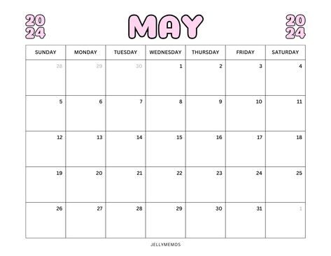 Pretty & pink May 2024 calendar printable for household binders, life planners, digital calendars! minimalistplanner #plannerprintable #happyplannerlayout. Calendar May 2024 Aesthetic, May Calendar 2024 Aesthetic, May 2024 Calendar, May Calendar 2024, Pink Monthly Planner, Colorful Calendar, 2024 Calendar Printable, Calendar Designs, Aesthetic Calendar