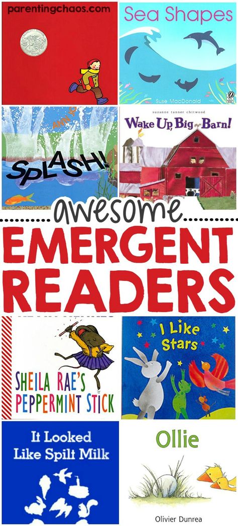 This list of 50+ Emergent Readers is an awesome guide for finding developmentally appropriate books for your child! Emergent Readers Kindergarten, Book Drive, Emergent Literacy, Kindergarten Books, Emergent Readers, Readers Workshop, Early Readers, Classroom Library, Early Literacy