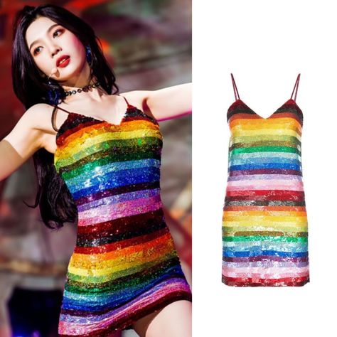 Joy(red velvet) peek-a-boo Outfits inspiration Red Velvet Peekaboo Outfit, Red Velvet Outfit, Red Velvet Outfits, Peek A Boo Dress, Outfit Kpop, Joy Red Velvet, Kpop Style, Red Velvet Joy, Fashion Illustration Dresses