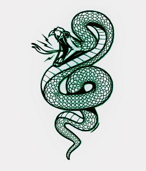 Mori Tattoo, Slytherin Snake, Snake Drawing, Slytherin Pride, Snake Art, Slytherin House, Slytherin Aesthetic, Snake Tattoo, A Snake