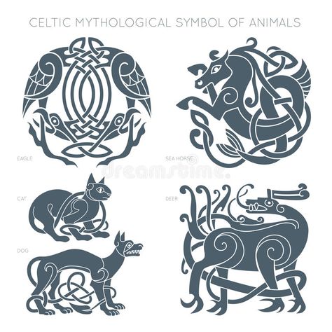 Ancient Celtic Mythological Symbol of Animals. Vector Illustrati Stock Vector - Illustration of animal, pagan: 92725532 Celtic Drawings, Animal Symbols, Scottish Tattoos, Norse Design, Celtic Animals, Celtic Artwork, Symbole Viking, Celtic Ornaments, Irish Symbols