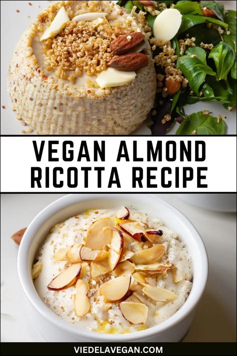 Best Vegan Almond Ricotta Recipe - Perfect Cheese Alternative Almond Ricotta Recipe, Almond Ricotta, Ricotta Recipe, Cheese Alternative, Soaked Almonds, Quick Vegan, Rich In Protein, The Breakfast Club, Vegan Diet