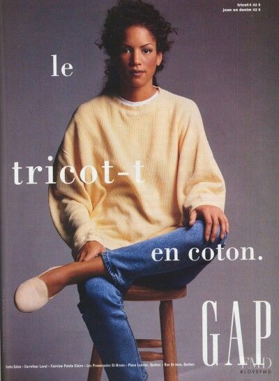 Veronica webb for Gap Gap Ads, Black Supermodels, White And Denim, Veronica Webb, 90s Fashion Grunge, 90s Models, Fashion Grunge, 90s Fashion Outfits, Vintage Fall