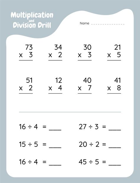 Printable 3rd Grade Math Multiplication And Division Worksheet Grade 3 Multiplication Worksheets, Maths Division Worksheets, Multiplication Worksheets 3rd Grade, Division Worksheets 3rd Grade, 3rd Grade Multiplication Worksheets, Third Grade Multiplication Worksheets, Division 3rd Grade, Division Worksheets Grade 3, Mixed Fractions Worksheets