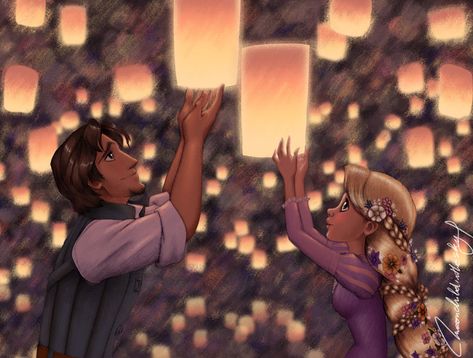 Rapunzel, Tangled, Floating, Deviantart, Disney