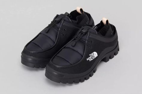 Acronym Clothing, North Face Slippers, Slippers Outfit, North Face Shoes, Quilted Clothes, One Last Time, Funky Shoes, Fresh Shoes, Aesthetic Shoes