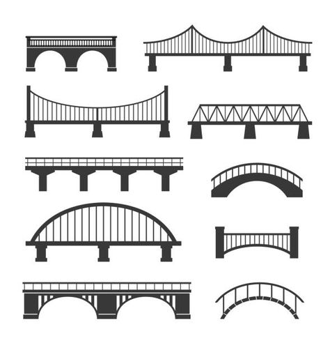 Train Bridge Drawing, How To Draw A Bridge, Bridge Sketch Simple, Bridge Architecture Drawing, Bridge Drawing Easy, Bridge Doodle, Bridges Drawing, Bridges Illustration, Bridge Reference