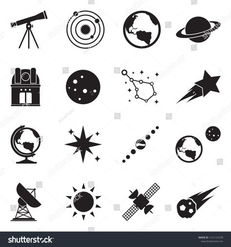 Astronomy Icons. Black Flat Design. Vector Illustration. #Ad , #AFFILIATE, #Black#Icons#Astronomy#Flat Astronomy Logo, Astronomy Icons, Space Exploration, Design Vector, Flat Design, Astronomy, Quilt Patterns, Stock Vector, Royalty Free Stock Photos