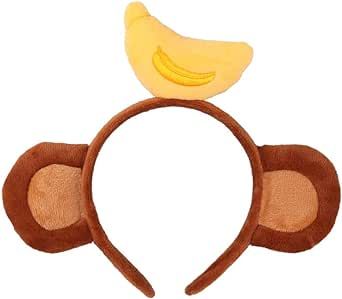 KEPATO Unisex Monkey Ears Headband with Banana Crown on The Top Banana Headband Animals Monkey Costume Accessories Monkey Headband, Ear Images, Monkey Costume, Animals Monkey, Monkey Banana, Fruit Birthday Party, Monkey Costumes, Monkey And Banana, Cable Knit Hat