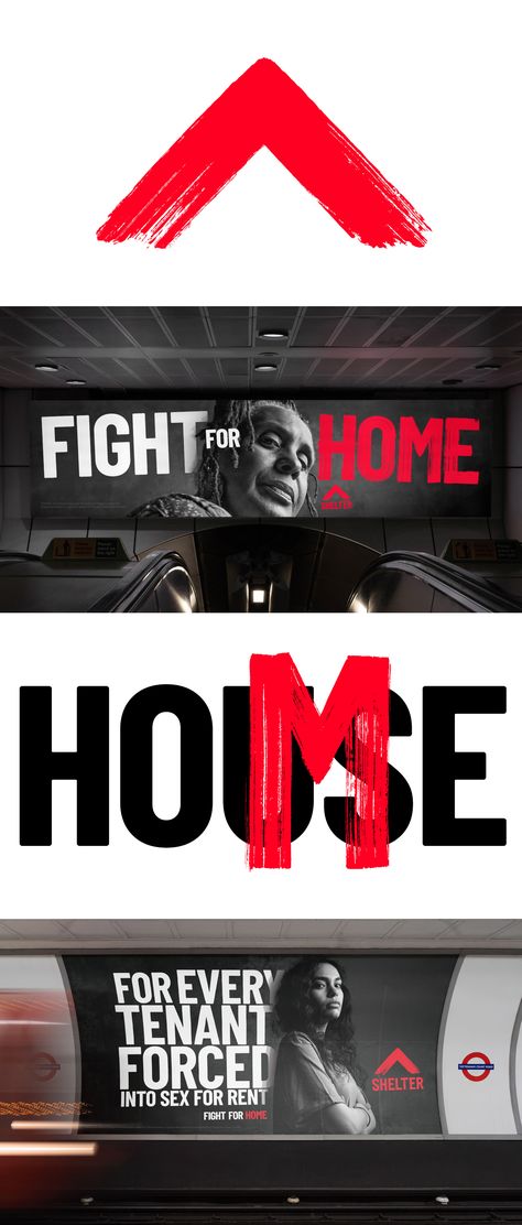 Superunion - A New Brand for Shelter, Created by Superunion, Inspired by the Spirit of Activism . Housing charity Shelter unveils a new campaign 'Fight For Home' to mark its mission to fight the devastating impact the housing emergency has on people and society in the UK, and show the unfiltered truth behind the national crisis. – #nonprofit #branddesign #wbds Charity Campaign Poster, Charity Campaign Design, Activism Graphic Design, Charity Advertising, Typography Campaign, Community Campaign, Homeless Charity, Giving Campaign, Billboard Ads