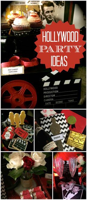 Movie Star Party, Hollywood Party Ideas, Old Hollywood Prom, Old Hollywood Party, Hollywood Birthday Parties, Oscars Party Ideas, Old Hollywood Theme, Academy Awards Party, Hollywood Birthday