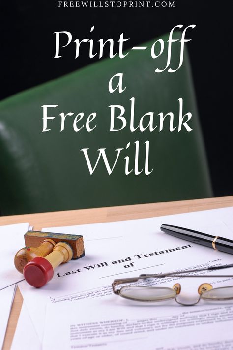 Print-Off a Free Blank Will Last Will And Testament Printable, Medical Power Of Attorney, Life Organization Binder, Family Emergency Binder, Estate Planning Checklist, Power Of Attorney Form, Emergency Binder, Last Will And Testament, Will And Testament