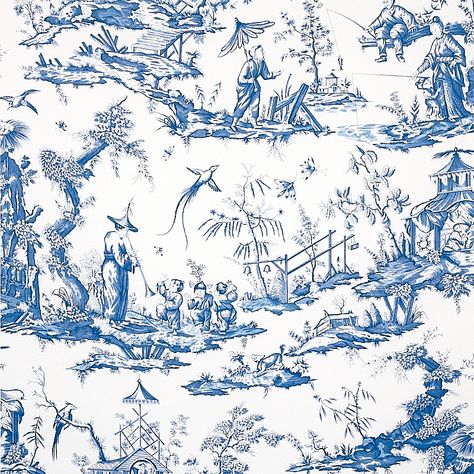 SHENGYOU TOILE LINEN Cosmopolitan Style, Toile Pillows, France Country, Flame Test, Toile Print, Blue Napkins, Blue Toile, Schumacher Fabric, Toile Fabric