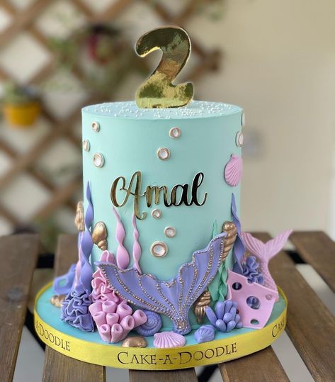 CakeaDoodle By NimithaMoideen (@cakeadoodle.qa) • Instagram photos and videos Mermaid Cake Ideas, Surf Cake, Pastry Cookies, Cake Wallpaper, Mermaid Birthday Cakes, Wedding Anniversary Cakes, Girly Cakes, Food Baking, Mothers Day Cake