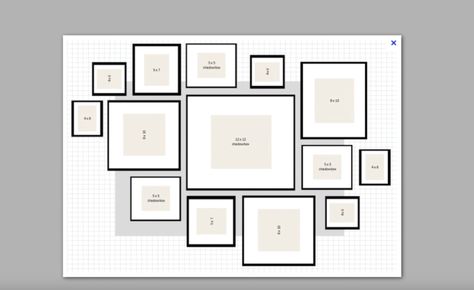 schéma disposition décoration murs avec des  cadres Wall Of Frames, Diy Gallery Wall, Frame Layout, Photo Deco, Gallery Wall Inspiration, Decoration Plante, Decoration Photo, Anniversary Event, Photo Dimensions