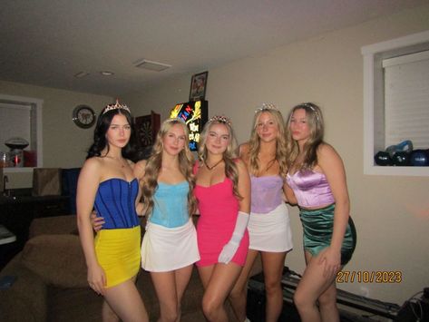 Disney Princesses Halloween Costume Princesses Halloween, Disney Princess Halloween Costumes, Disney Princess Halloween, Princess Halloween Costume, Group Halloween Costumes, Halloween Costumes College, Disney Princesses, Halloween Costume, Halloween Costumes