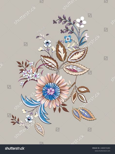 Beautiful Textile Multicolor Flower Soft Color Stock Illustration 2480074283 | Shutterstock Bunch Flower, Digital Print Textiles, Print Textiles, Flowers Bunch, Botanical Flower Art, Shutter Stock, Png Flower, Textile Prints Design, Border Embroidery Designs