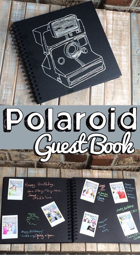 Diy Graduation Guest Book Ideas, 1st Birthday Memory Ideas Guest Books, 30th Birthday Guest Book Ideas, Graduation Party Polaroid Guest Book, 70th Birthday Guest Book Ideas, 18th Birthday Guest Book Ideas, 40th Birthday Memory Book Ideas, Guest Book Birthday Party, 60th Birthday Guest Book Ideas