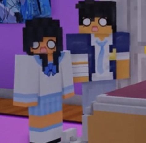 Aphmau And Aaron Wallpaper, Phoenix Drop High Fanart, Aphmau And Aaron Matching Pfp, Aarmau Fanart Mystreet, My Street Fanart, Aphmau Matching Pfp, Pdh Aphmau, Aphmau Icon, Mystreet Pfp