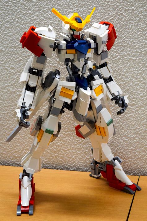 Gundam Lego, Barbatos Gundam, Lego Gundam, Kartu Pokemon, Lego Dragon, Lego Bots, Lego Machines, Gundam Barbatos, Lego Sculptures