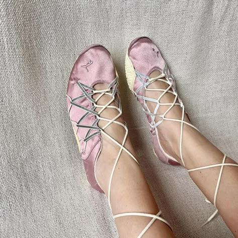 Ballet Shoes Flat, Satin Ballet Flats, Lace Up Ballet Flats, Ugly Shoes, Funky Shoes, Shoe Inspo, Swag Shoes, Most Wanted, Pretty Shoes