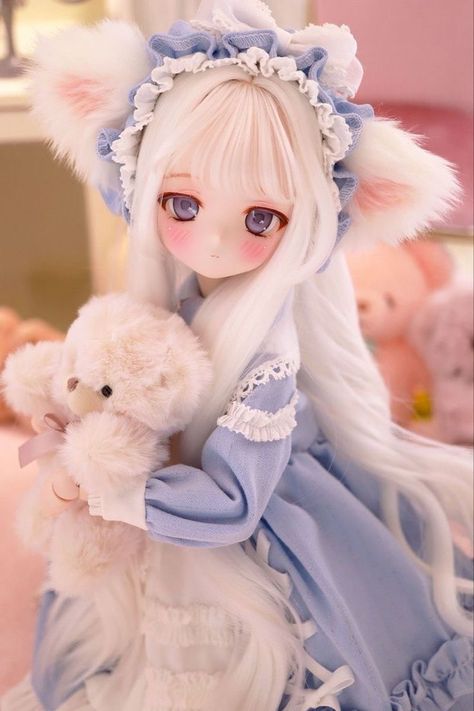 Japanese Dolls Kawaii, Chibi Doll, Doll Aesthetic, Fantasy Art Dolls, Kawaii Doll, Dream Doll, Anime Figurines, Unique Dolls, Smart Doll