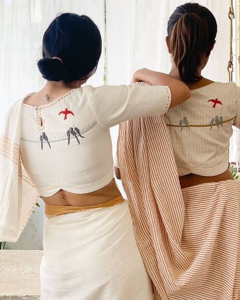 Keep Me Stylish on Instagram: “Blouses from @studiobhang” Blouses For Linen Sarees, Blouse Design For Linen Saree, Linen Saree Blouse Designs Latest, Blouse Designs Back Neck Latest, Linen Saree Blouse Designs, Linen Blouse Designs, Blouse Designs Back Neck, Blouse Designs Back, Linen Cotton Sarees