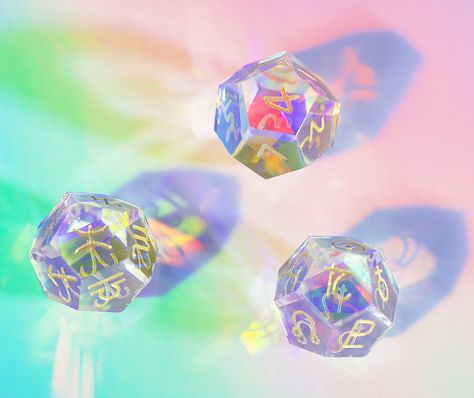 Dice Divination, Divination Dice, Astrology Dice, Astrology Symbols, Zodiac Houses, Crystal Dice, Dice Gifts, Dice Box, Divination Tools