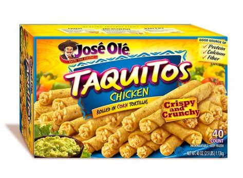 The 46 Best Frozen Meals in America | Eat This Not That Oven Baked Corn, Best Frozen Meals, Taquitos Beef, Crispy Recipes, Frozen Appetizers, Family Snacks, Chicken Taquitos, Grocery Foods, Game Day Snacks