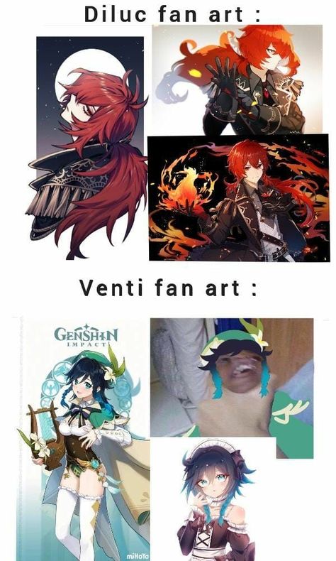 Genshin Impact Diluc X Venti, Diluc Funny, Genshin Impact Funny, Diluc X Kaeya, Diluc Genshin Impact, Genshin Impact Diluc, Venti Genshin Impact, Genshin Meme, Genshin Memes