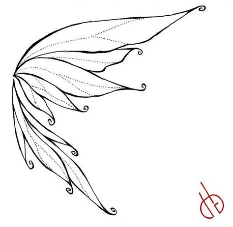 Pixie Wings Drawing, Fairy Wing Art, Fairy Wings Shape, Wings Tattoo Drawing, Fairy Wings Sketch, Fairy Wing Drawing, Fairy Wing Pattern, Fairy Wing Designs, Fairy Wings Outline