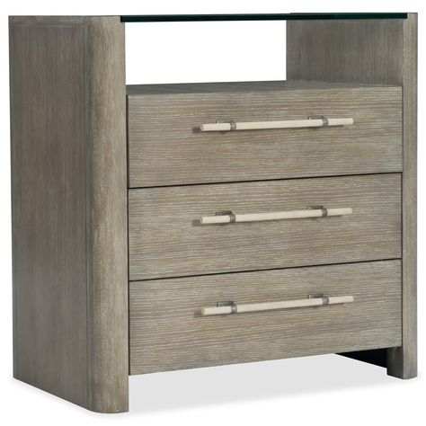 Affinity 3 Drawer Nightstand by Hooker Furniture at Baer's Furniture Hooker Furniture Bedroom, Round Nightstand, Three Drawer Nightstand, Contemporary Nightstand, Vintage Nightstand, 3 Drawer Nightstand, Perfect Bedroom, Hooker Furniture, Furniture Finishes